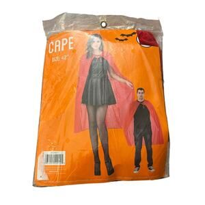 HALLOWEEN Unisex Red Velvet Vampire Cape / Size: 42”